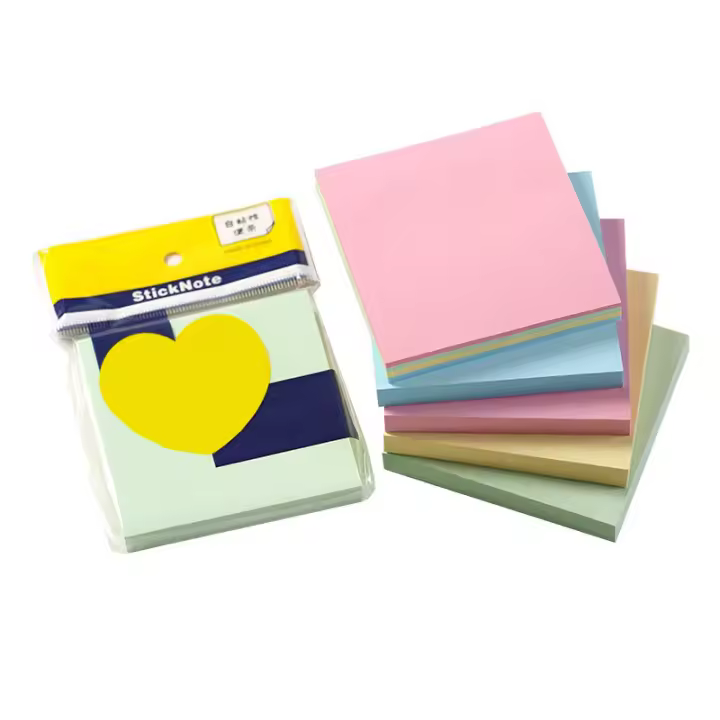 Juego de notas adhesivas Juego de 6 libros Estilo diferente Lindo corazón cuadrado Oso de pino Estrella Tela Múltiples formas Varios colores Papelería Álbum de recortes adhesivo Papel decorativo Accesorios de oficina escolar Regalo de festival de cumpleañ - 1