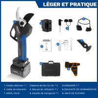 Tijeras de Podar Inalámbricas Swansoft Batería Profesional de 4Ah Diámetro de Corte de 45mm - details 9