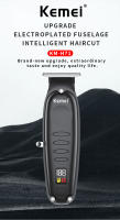 Kemei-cortadora de pelo inalámbrica, 0mm, Zero Gapped, cortadora de tallado, pantalla LCD, máquina de corte de acabado eléctrica profesional, peluquería - details 0