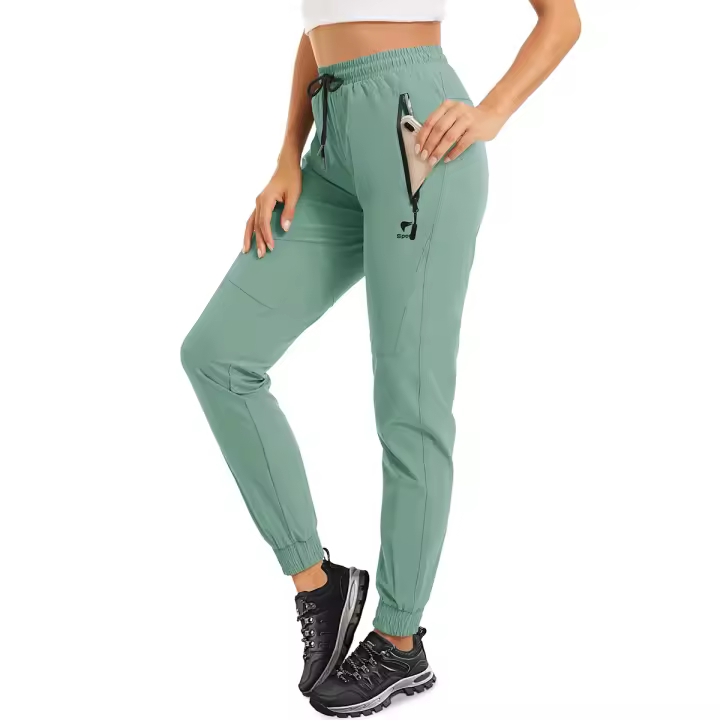 MAGCOMSEN Pantalones de senderismo de secado rápido para mujer, pantalones deportivos para correr, pantalones de gimnasio - 1