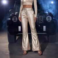 Pantalones ajustados acampanados para mujer, moda coreana, primavera y otoño, pantalones lisos de cintura media - details 10