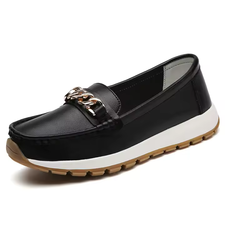 Mocasines para mujer, informales, cómodos, sin cordones, a la moda, zapatos náuticos clásicos - 1