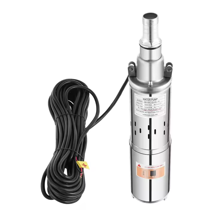 Bomba de agua alimentada por energía Solar, pozo profundo, agujero de perforación sumergible, granja y Rancho, 12V - 1