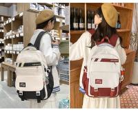 Mochila escolar de gran capacidad para niñas adolescentes, mochila grande de nailon resistente al agua para estudiantes de secundaria - details 1