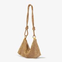 Bolso de hombro de diseñador de lujo hecho a mano con diamantes de imitación brillantes, bolso de mano de noche, monederos de cristal y bolso Hobo - details 5