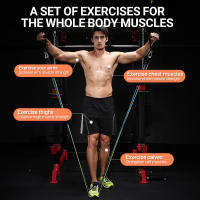 Juego de cuerdas para tirar, bandas de resistencia, equipo de Fitness portátil, expansor de pecho, correa de tobillo, banda elástica para ejercicio - details 1