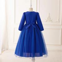 Vestido de princesa de manga larga bordado para niñas, disfraz de flores para niñas, vestido árabe de Dubái, bata musulmana de Ramadán. - details 4