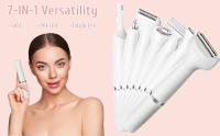 Depiladora facial 7 en 1 y recortadora de vello de bikini para mujeres Afeitadora eléctrica indolora para la nariz, cejas, púbico, maquinilla de afeitar reemplazable, afeitadora eléctrica impermeable, kit de aseo para mujeres - details 0