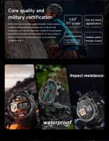 Reloj inteligente resistente al agua para hombre, pulsera con pantalla HD de 1,53 pulgadas, GPS, NFC, control del ritmo cardíaco, llamadas, Bluetooth, para Android - details 3