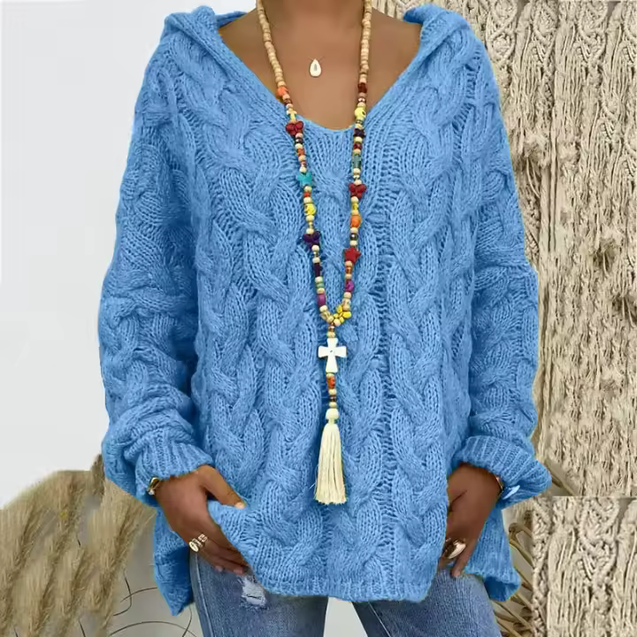 Wen a knit para mujer, suéteres informales con capucha, suéteres europeos, otoño 2025 - 1