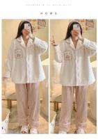 Pyjama de Terciopelo de Coral para Mujer Cálido, Suave, Manga Larga, Cardigan de Viento de Princesa, Ropa de Casa para Otoño-Invierno - details 5