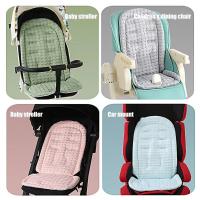 Cojín transpirable para cochecito de bebé, cojín suave de Color sólido para cochecito de bebé, accesorios para cochecito, asiento de coche, alfombrilla para cochecito, cuidado del bebé - details 10