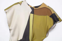 TRAFZA-Vestido largo con estampado para mujer, prenda de manga corta con cuello redondo y botones en la espalda, elegante y ajustado, para verano - details 9