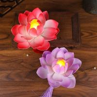 Linterna 3D del Festival del Medio Otoño, flor de loto, conejo, linterna de loto del Medio Otoño, papel hecho a mano, Kit de Material de linterna DIY para niños - details 6