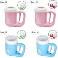 Prensatelas portátil para perros, taza de limpieza para patas de gato, suministros de limpieza para mascotas, baño de pies efectivo - details 4