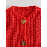 BUNO-Chaleco de punto sin mangas para mujer, ropa de botón, suéter elegante, camisetas sin mangas informales - details 7