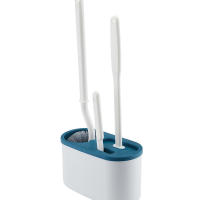Juego de cepillo de limpieza de inodoro doméstico con base para wc montado en la pared cepillo de cerdas duras montado en la pared - details 4