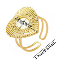 Joyería para dedos de niña, Anillos de corazón para mujer, accesorios, Anillo de acero inoxidable, suministros de amor, Anillos DIY, regalo del Día de San Valentín - details 58