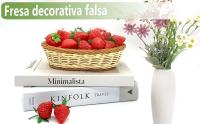 Artificiales Natural Rojo Fresa Decoracion Falso Fruta Casa Fiesta Navidad Monitor Accesorios