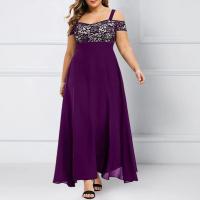 Vestido largo de talla grande de manga corta para mujer, vestido largo de noche para fiesta, hombros descubiertos, vestidos formales para ocasiones de talla grande 5XL 6XL - details 6