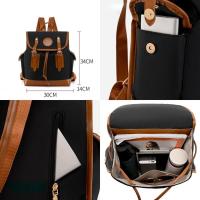 Mochila Oxford de gran capacidad para mujer, mochila impermeable para exteriores, bolsa de viaje, bolsa con cordón para mujer - details 4