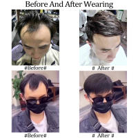 SHANGKE-tupés sintéticos para la frente, peluquín corto y recto estilo V, extensión de cabello, flequillo de cabello Natural 100% - details 3