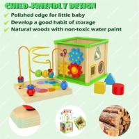 Juguetes Montessori para niño y niña de 1 año, Cubo de actividades de madera, regalo para niña de 1 año, juguetes educativos - details 4