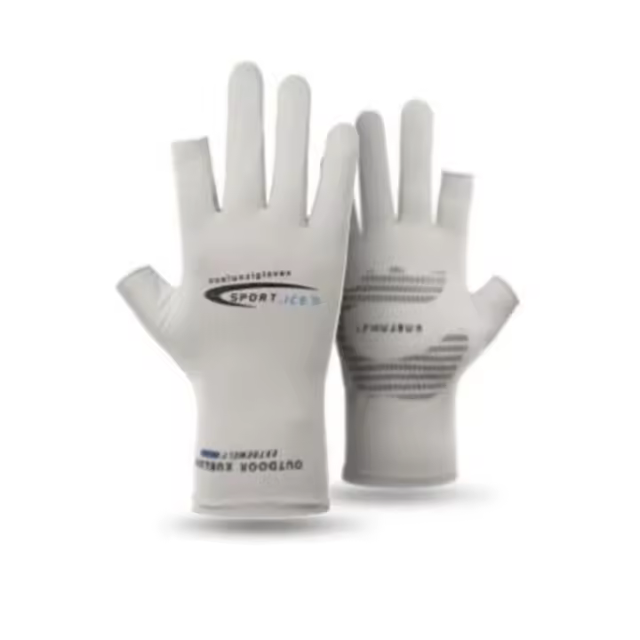 Guantes finos de seda de hielo para hombre y mujer, guantes de pesca transpirables con protección solar, guantes de ciclismo de verano Unisex de alta elasticidad - 1