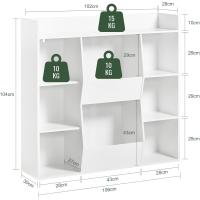 Libros y Juguetes Librería para niño Multifuncional con 6 estantes y 2 compartimentos 106 x 30 x 104 cm ES - details 2