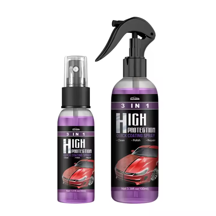 Spray de revestimiento cerámico automotriz 3 en 1 30ml/100ml agente pulidor de pintura para coche cera eliminador y reparador de arañazos de pintura automotriz protección - 1