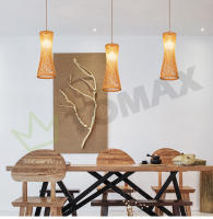Tomax-Lámpara de bambú de 55CM, lámpara creativa de ratán para restaurante, pasillo, hotel, bar, restaurante - details 10