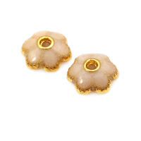 Tapetes de Flores de Brasso Dorado 18K 30PCS Accesorios de Joyería DIY de Alta Calidad - details 21