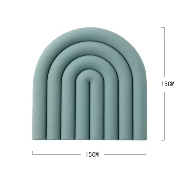 Mantel de Mesa de Silicona Arcoiris Soporte Resistente al Calor para Ollas Calientes - 1