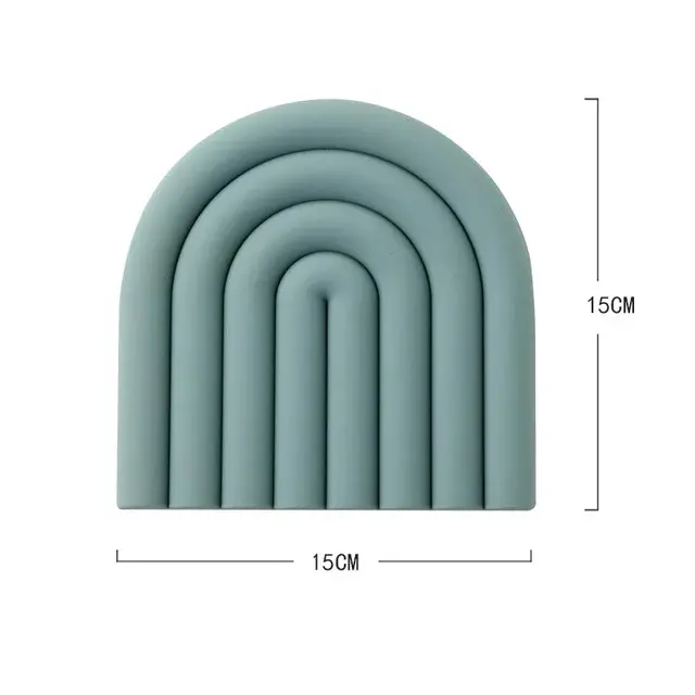 Mantel de Mesa de Silicona Arcoiris Soporte Resistente al Calor para Ollas Calientes - 1