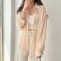 Blusas de Verano para Mujer Sencillas, Suaves, Resistentes al Sol, Moda Coreana Básica con Todo - details 15
