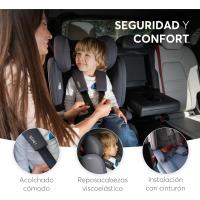 Silla de coche, Grupo 1/2/3, 9-36 kg (76-150 cm), Silla coche bebé y niños, Reposacabezas 13 posiciones, 15 meses a 12 años, Cadeira Auto, Gris - details 6