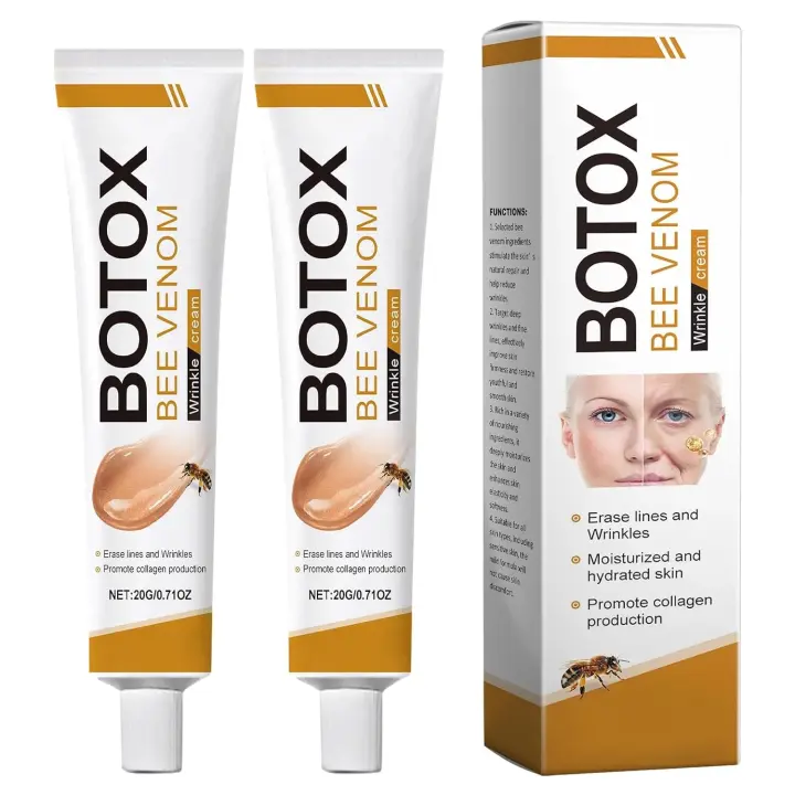 Allaud Botox eliminación de arrugas reafirmante hidratante recuperación de elevación antienvejecimiento crema antiarrugas de veneno de abeja para todo tipo de piel - 1
