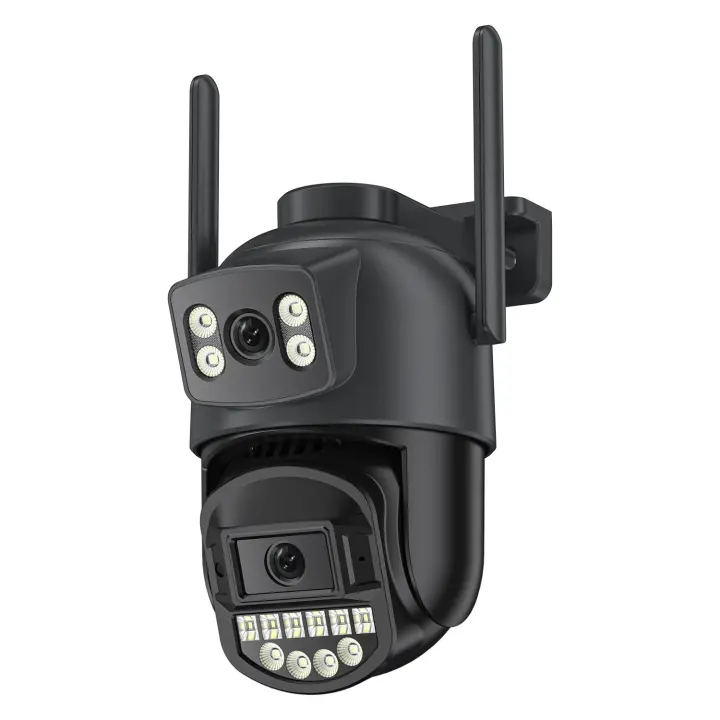 Cámara de Seguridad IP de Torre de 8MP Doble Lente de 5K Seguimiento de AI A Prueba de Agua - 1