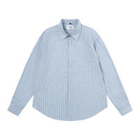 AMI High Version Camisa clásica a rayas con bordado de corazón pequeño para hombre, camisa informal multiusos para parejas - details 0