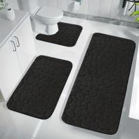 Juego de 3 Alfombras de Baño de Almohadilla de Grijear Suaves y Cómodas para Uso en Baños - details 1