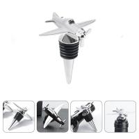Tapón de botella de silicona para almacenamiento de vino, tapón giratorio, avión creativo, reutilizable, sellado, champán, regalos - details 0