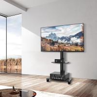 Soporte TV de Ruedas Ajustable 27 a 70 Pulgadas Giratorio +/-45° Almacenamiento de Medios AV de Alta Capacidad 50 KG MAX Vesa 400x400mm - details 1