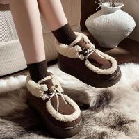 Botas de nieve suales cálidas y antideslizantes con suela gruesa de algodón para mujer, planas de moda, invierno - details 16