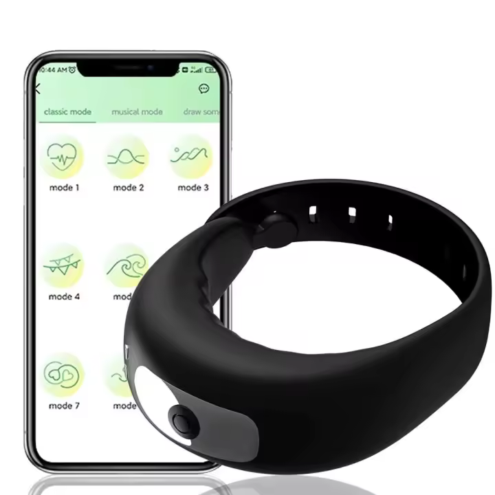 Vibrador de anillo con aplicación para hombres, masturbadores masculinos para retrasar la eyaculación, anillos para pene, tienda sexual erótica, juguetes para adultos, 18 parejas - 1