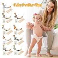 Portaclips de Chupete de Madera de Haceda con Bolsa de Almacenamiento Soporte de Chupete de Animal de Dibujos Animados para Bebés Productos Normales - details 1