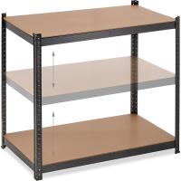 Estantería de Metal Resistente a 1250kg 5 Baldosas, 180 x 100x 60cm Ideal para Almacenamiento en Sótano, Taller, Garaje Negro, Tablero de Fibras - details 6