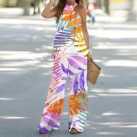 Conjunto de Dos Piezas para Mujer Sin Mangas Camiseta Ajustada, Pantalones Grandes, Moda de Oficina - details 6