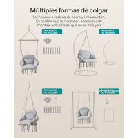 Silla Colgante Grande y Gruesa Ideal para Dormitorio, Balcón, Jardín, Sala de Estar - details 5