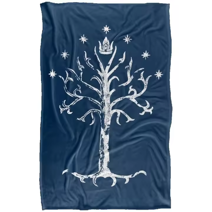 Manta de El Señor de los Anillos, árbol de Gondor, tacto sedoso, súper suave - 1