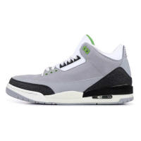 Baloncesto blanco transpirable plana zapatillas de deporte informales zapatillas de deporte para mujer zapatos para correr al aire libre 3s diseñador hombres zapatos deportivos - details 1